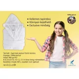 White gyermek terry kapucnis robe 6-8 éves korig