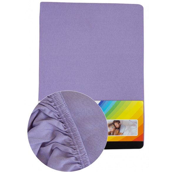 Colored fitted sheet 90-100cmx200cm purple 