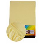 Colored fitted sheet 140-160cmx200cm light yellow