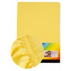 Colored fitted sheet 90-100cmx200cm lemon 