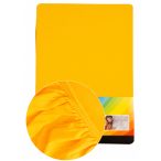Colored fitted sheet 90-100cmx200cm yellow