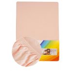 Colored fitted sheet 90-100cmx200cm light powderpink 