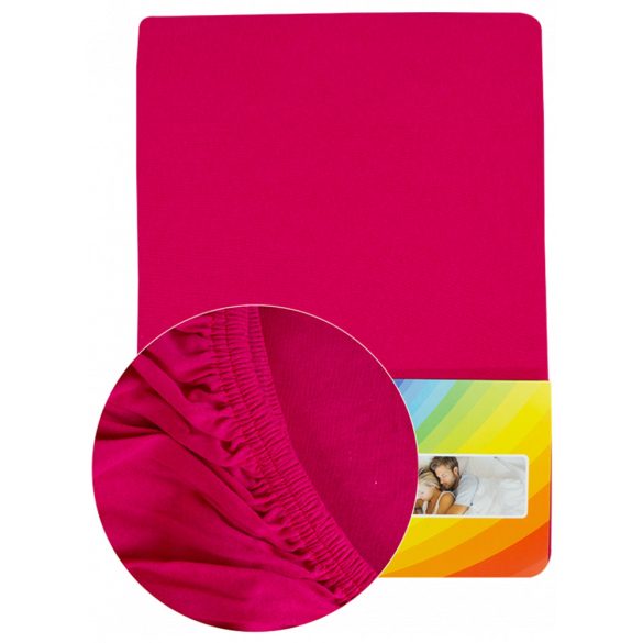 Colored fitted sheet 140-160cmx200cm pink