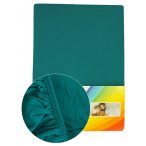 Colored fitted sheet 180-200cmx200cm petrol