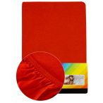 Colored fitted sheet 180-200cmx200cm red