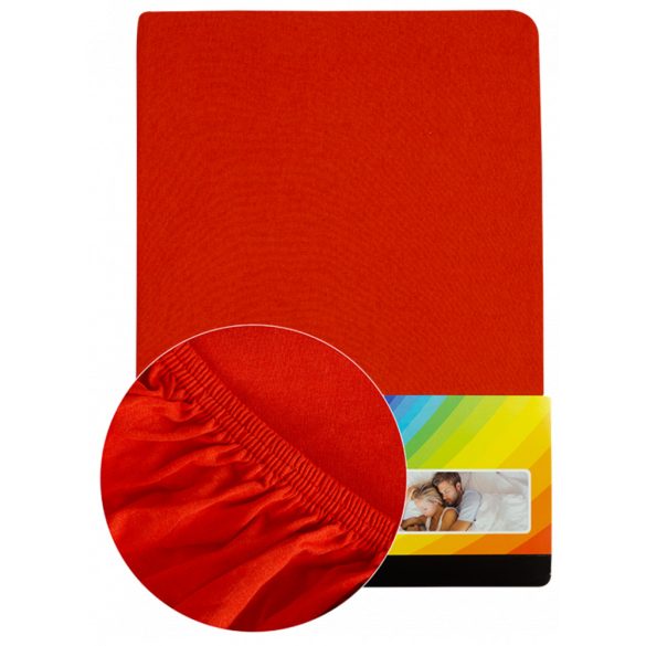 Colored fitted sheet 90-100cmx200cm red