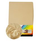 Colored fitted sheet 90-100cmx200cm beige