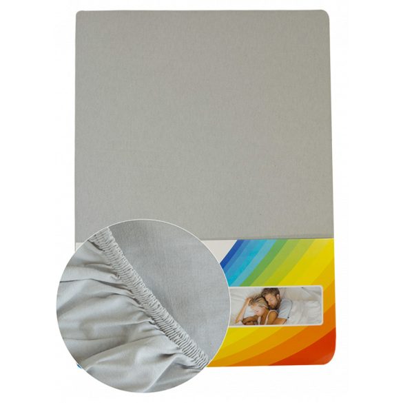 Colored fitted sheet 180-200cmx200cm pastel grey 