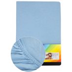 Colored fitted sheet 140-160cmx200cm light blue 