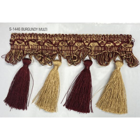 Paszomány Burgundy Multi  S-1446 "Nagy bojtos paszomány"